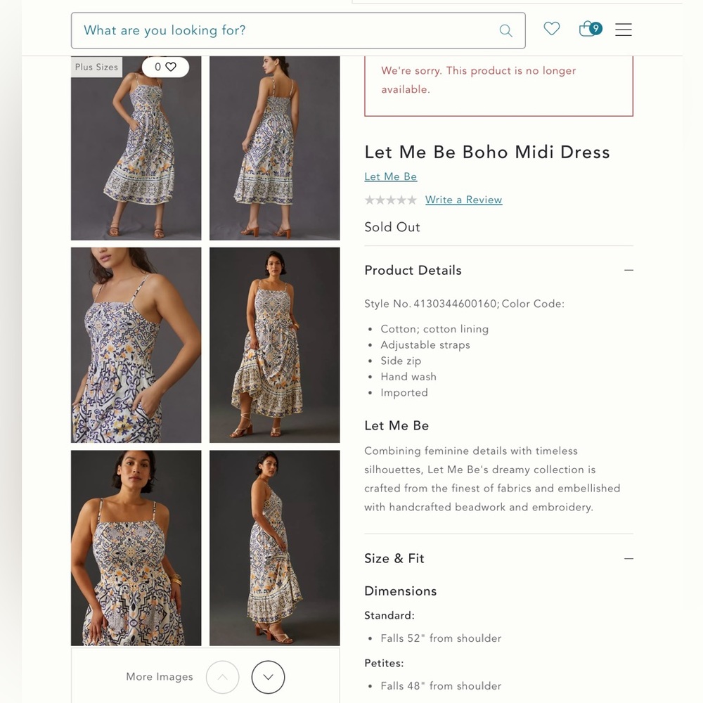 Anthropologie Multicolor Patterned Midi Dress - Picture 13 of 15